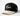black and white embroidered snapback